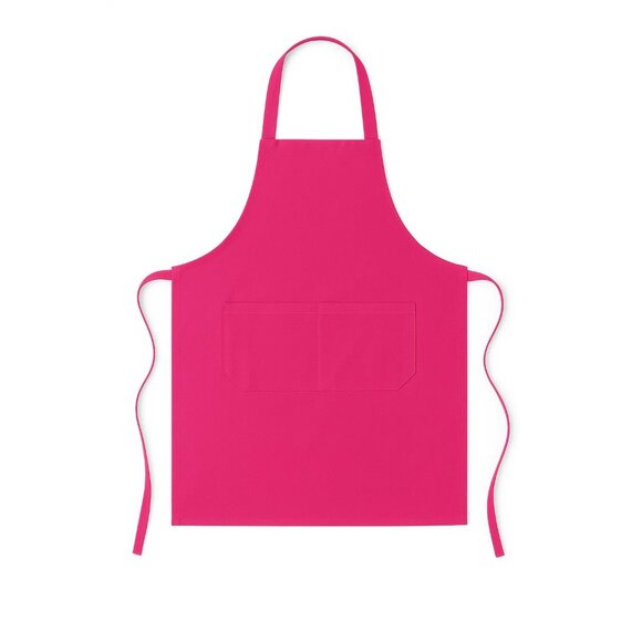 Pink Adjustable Apron with Pockets – Unisex Polyester Apron for Cooking, Crafts, - Picture 1 of 7